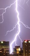Lightning over Telus building